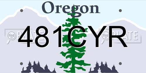 481CYR Oregon License Plate
