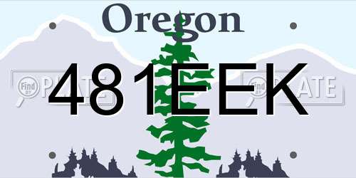 481EEK Oregon License Plate
