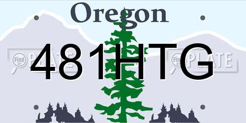 481HTG Oregon License Plate