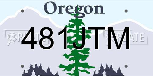 481JTM Oregon License Plate