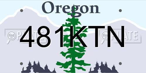 481KTN Oregon License Plate