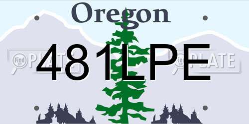 481LPE Oregon License Plate