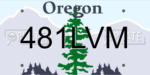 481LVM Oregon License Plate