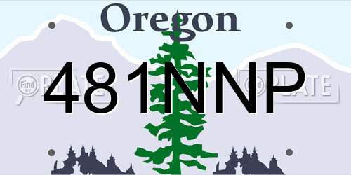 481NNP Oregon License Plate