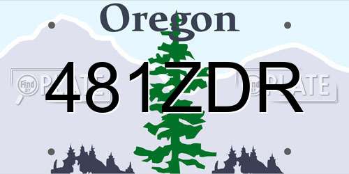 481ZDR Oregon License Plate