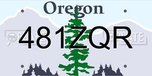 481ZQR Oregon License Plate