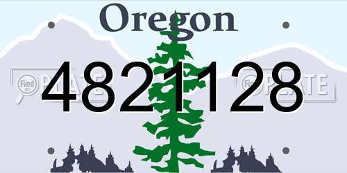 4821128 Oregon License Plate