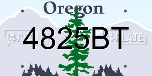 4825BT Oregon License Plate