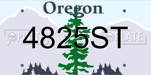 4825ST Oregon License Plate