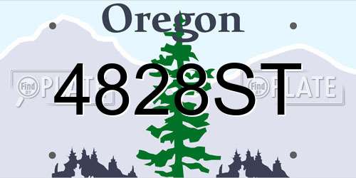4828ST Oregon License Plate