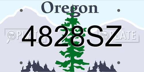4828SZ Oregon License Plate