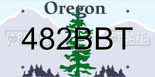 482BBT Oregon License Plate