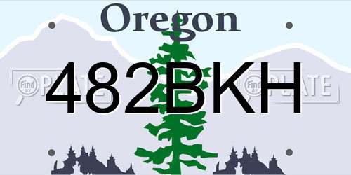 482BKH Oregon License Plate