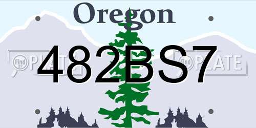 482BS7 Oregon License Plate