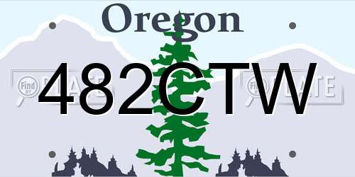 482CTW Oregon License Plate