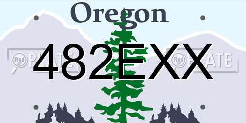 482EXX Oregon License Plate