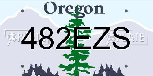 482EZS Oregon License Plate