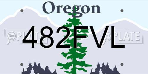 482FVL Oregon License Plate