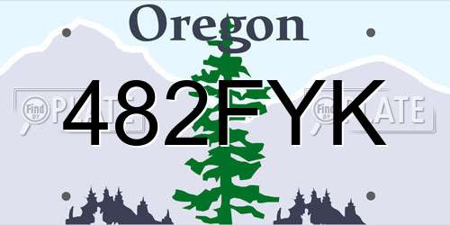 482FYK Oregon License Plate