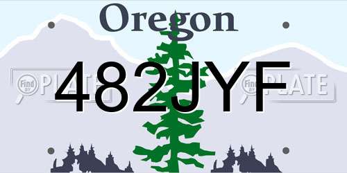 482JYF Oregon License Plate