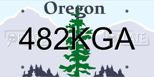 482KGA Oregon License Plate