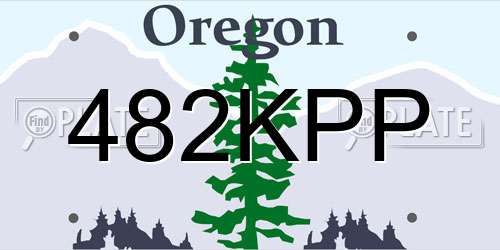 482KPP Oregon License Plate