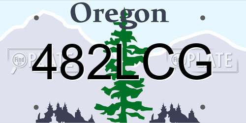 482LCG Oregon License Plate