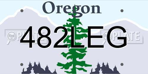 482LEG Oregon License Plate