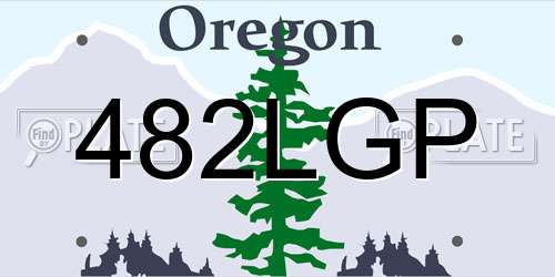 482LGP Oregon License Plate