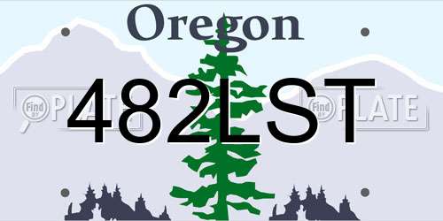 482LST Oregon License Plate