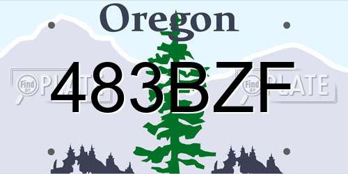 483BZF Oregon License Plate