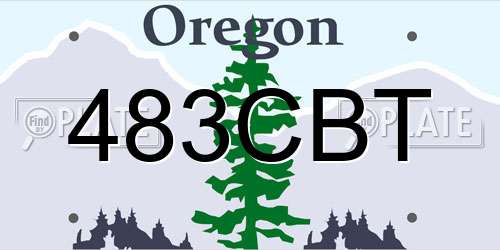 483CBT Oregon License Plate