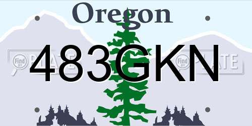 483GKN Oregon License Plate