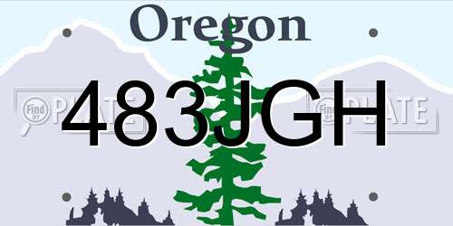 483JGH Oregon License Plate