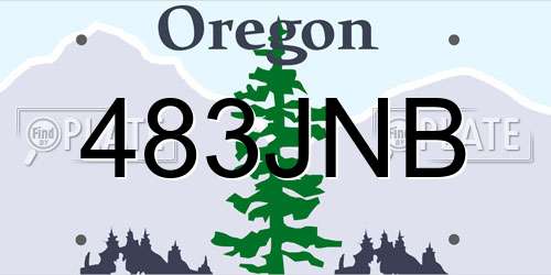 483JNB Oregon License Plate
