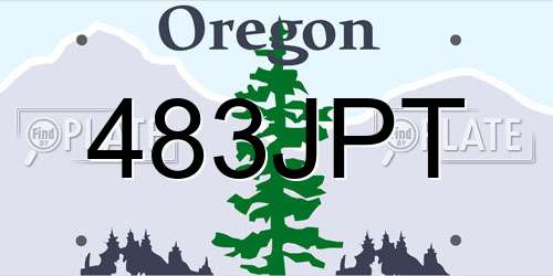 483JPT Oregon License Plate