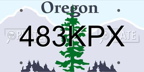 483KPX Oregon License Plate