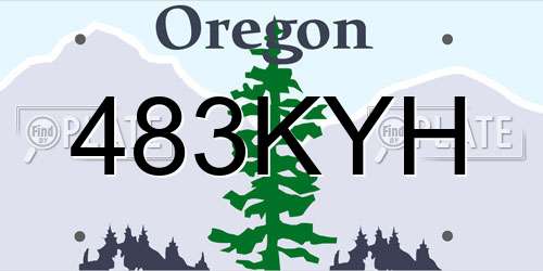 483KYH Oregon License Plate