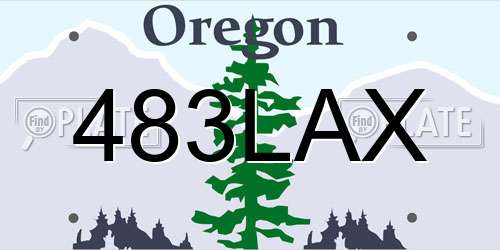 483LAX Oregon License Plate