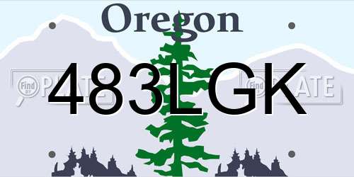 483LGK Oregon License Plate