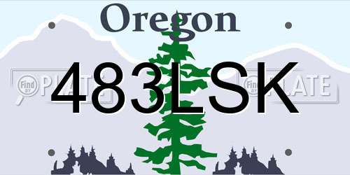 483LSK Oregon License Plate