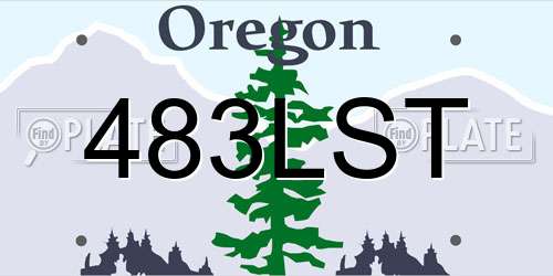 483LST Oregon License Plate