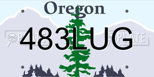 483LUG Oregon License Plate