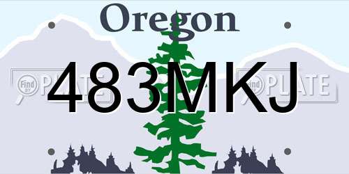 483MKJ Oregon License Plate