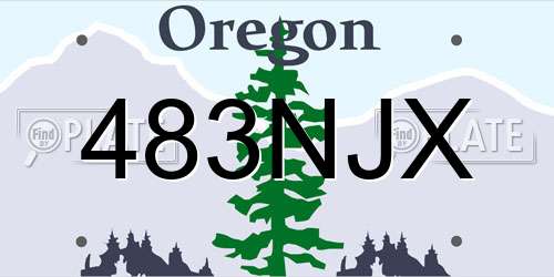 483NJX Oregon License Plate