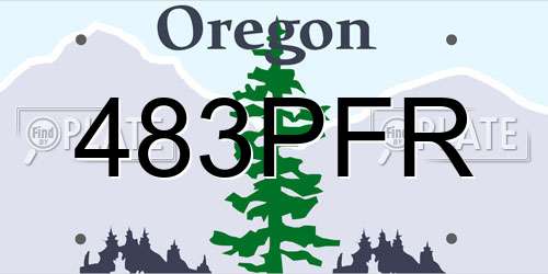 483PFR Oregon License Plate