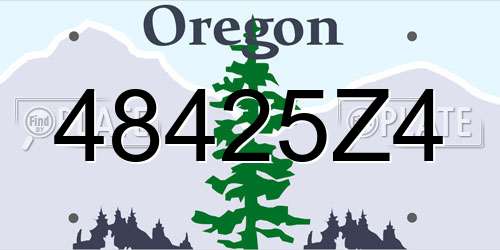 48425Z4 Oregon License Plate