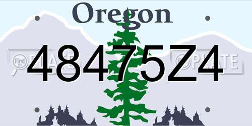 48475Z4 Oregon License Plate