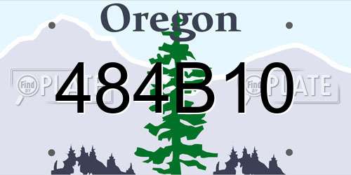 484B10 Oregon License Plate