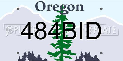 484BID Oregon License Plate